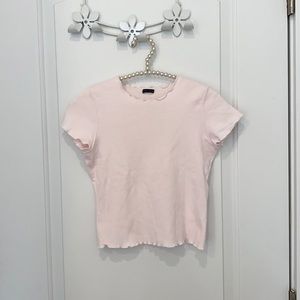 Brandy Melville Pink Cropped Tee